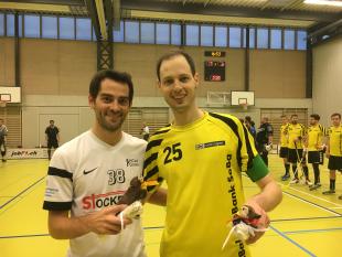 Wiedersehen nach10 Jahren: Beni Hofer und Matthias Keller bei der Bestplayer-Ehrung