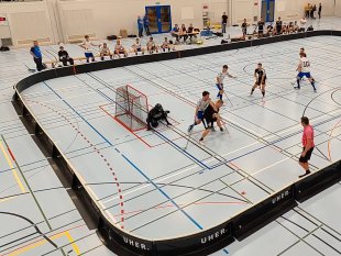 Auch etwas Zirkus war dabei: Bestplayer Abbühl mit einem Airhook zum 18:7